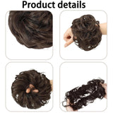 Elastic Artificial Hair Bun Brown & Black (Pack of 2)