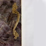 Amethyst Agate Serving Tray With Brass Handles | Square-1