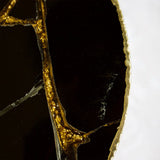 Gold Sparkle Infused Black Agate Round Coffee/Side Table-3