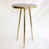 Gold Sparkle Infused Black Agate Round Coffee/Side Table-4