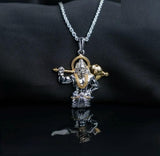Jai Hanuman Gold-Silver Pendant with Chain