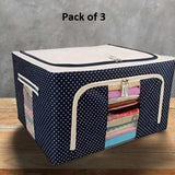 Saree Cover Storage Bag, Non Woven Water Resistant Wardrobe Organizer Saree Cover Set (Pack of 3)