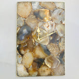 Brown Crystal Agate Large Wall Clock/Personalised Momento-0