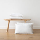 White- Set of 2 | Raw Edged Pillow Covers, Cushion Covers (Covers only) in Pure Linen | Super Soft | Pre-washed-0