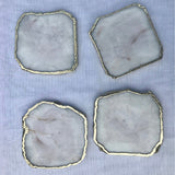 White Agate - Set of 4 large Coasters/Personalised Momentos-0