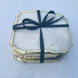 White Agate - Set of 4 large Coasters/Personalised Momentos-2