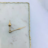 White Marble Large Wall Clock/Personalised Momento-1