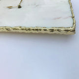 White Marble Large Wall Clock/Personalised Momento-2