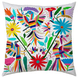 Set of 4 | Mexican Decorative Cushion Covers | Otomi Design Covers | Cotton Linen Fabric | Embroidered | With OR Without Insert-0